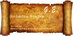 Golobics Etelka névjegykártya