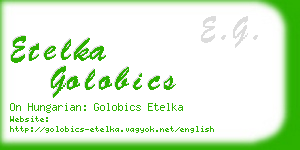 etelka golobics business card